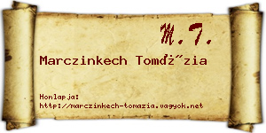 Marczinkech Tomázia névjegykártya